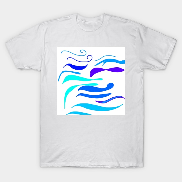 blue water waves beach design T-Shirt by Artistic_st